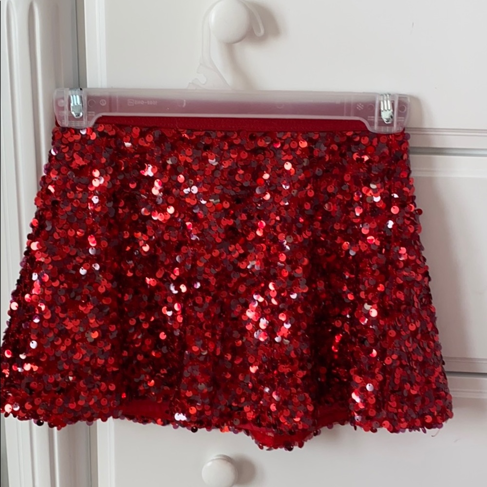 Red sequin Cat & Jack skirt